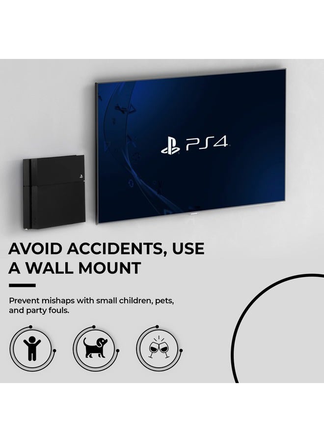 HumanCentric HumanCentric PS4 Mount (Black) | Mount on The Wall or on The Back of The TV | Patent Pending - Image 3